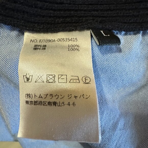 Thom Browne New York Women's Black Blue Hoodie Sweater Size Large Japan - Picture 6 of 6